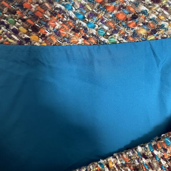 Coldwater Creek 8P skirt pencil tweed lined side zip browns multi-color - Picture 4 of 9